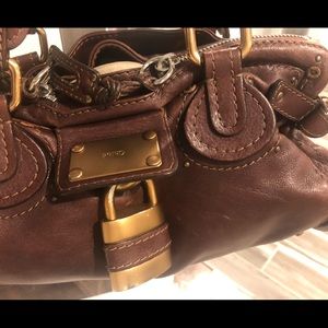 Chloe Paddington Handbag, Brown leather